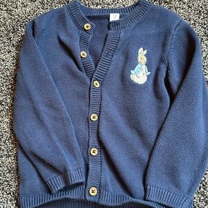 Easter bunny boys navy sweater cami